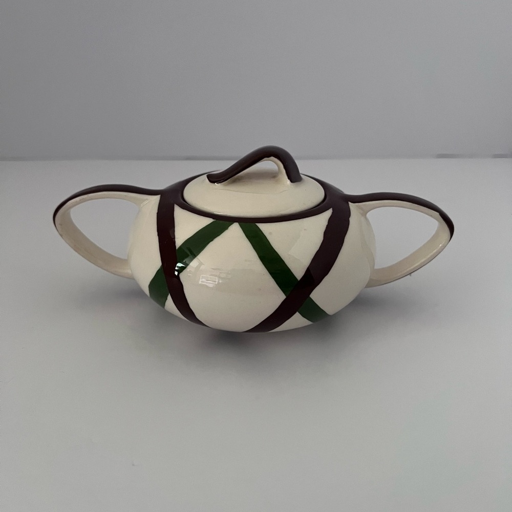 Vintage Vernonware Bel-Air Sugar Bowl with Lid – Hand-Painted California Pottery